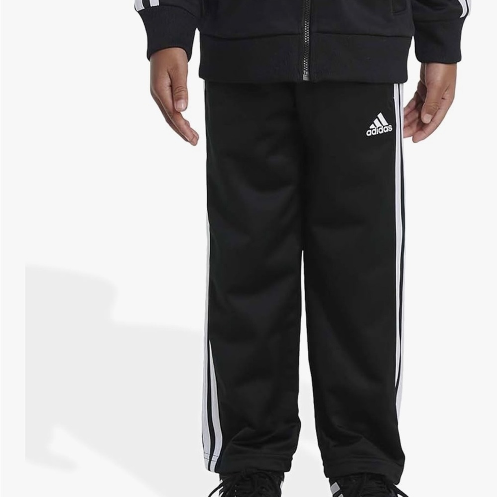 NWT adidas Black Joggers with White Triple Stripes — Kids